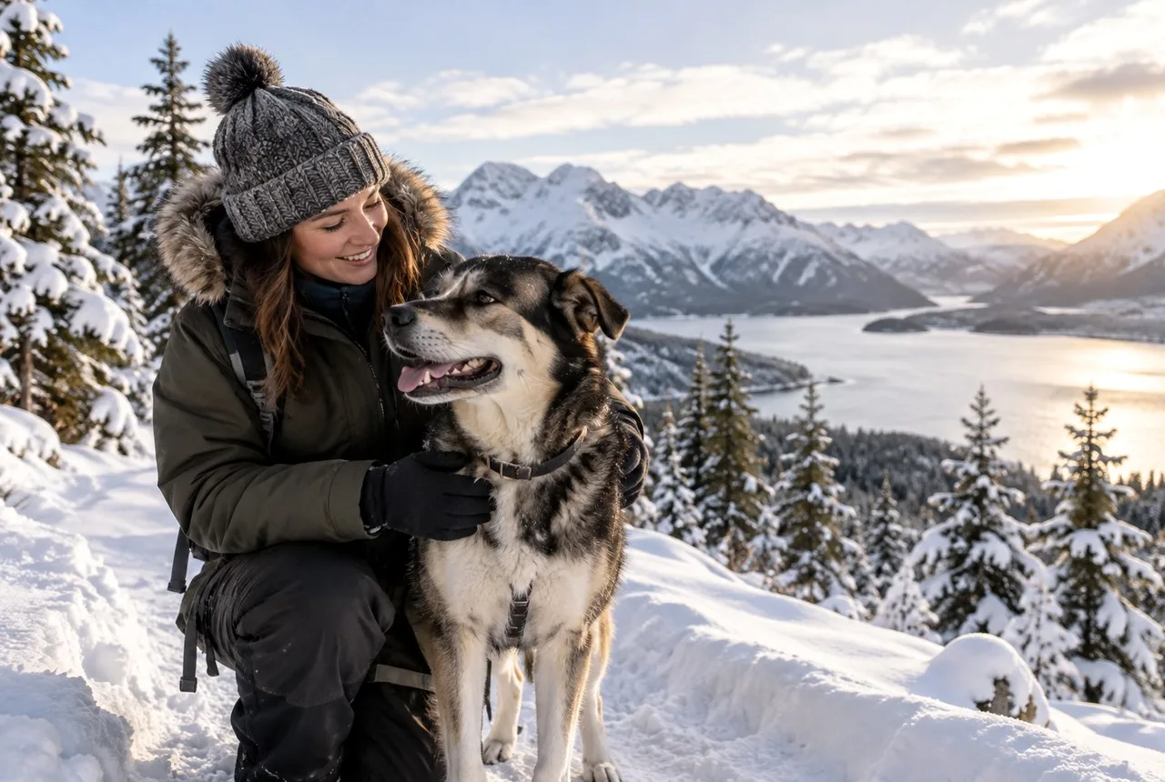 Dog owner considering emergency pet insurance dogs